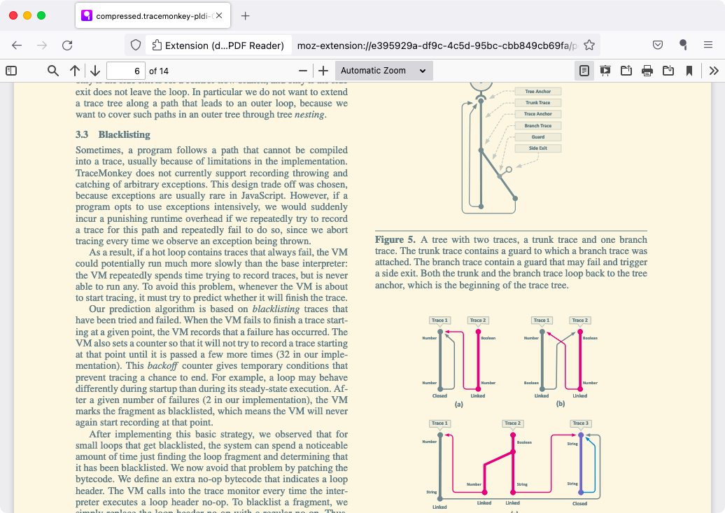 Screenshot of doqment running in Firefox